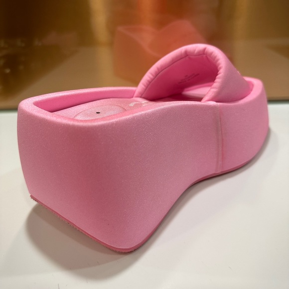 Alexander Wang Taji Platform Slides Size 38 Neon Bubblegum - Picture 12 of 16